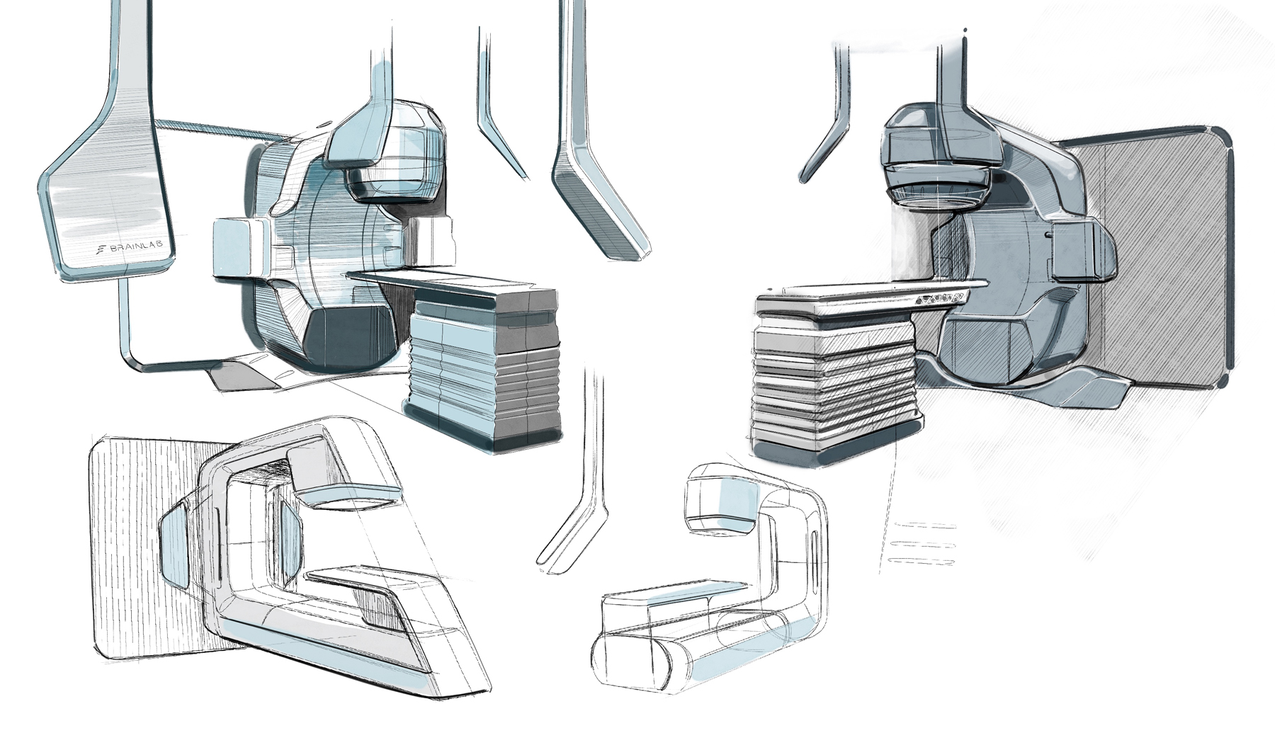 Medical Design Sketches for the Brianlab Exactrac System