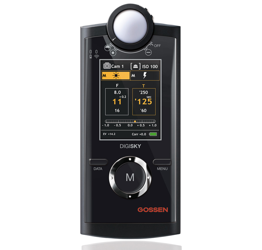 Gossen Photo Light Meter from the front showing the simple and easy to use User Interface Design