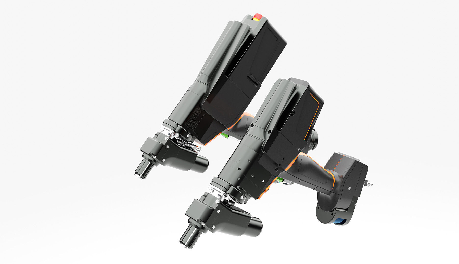 Lübberig L.adu Advanced Drilling Unit 150 and 260 next to each other highlighting the Corporate Industrial Design