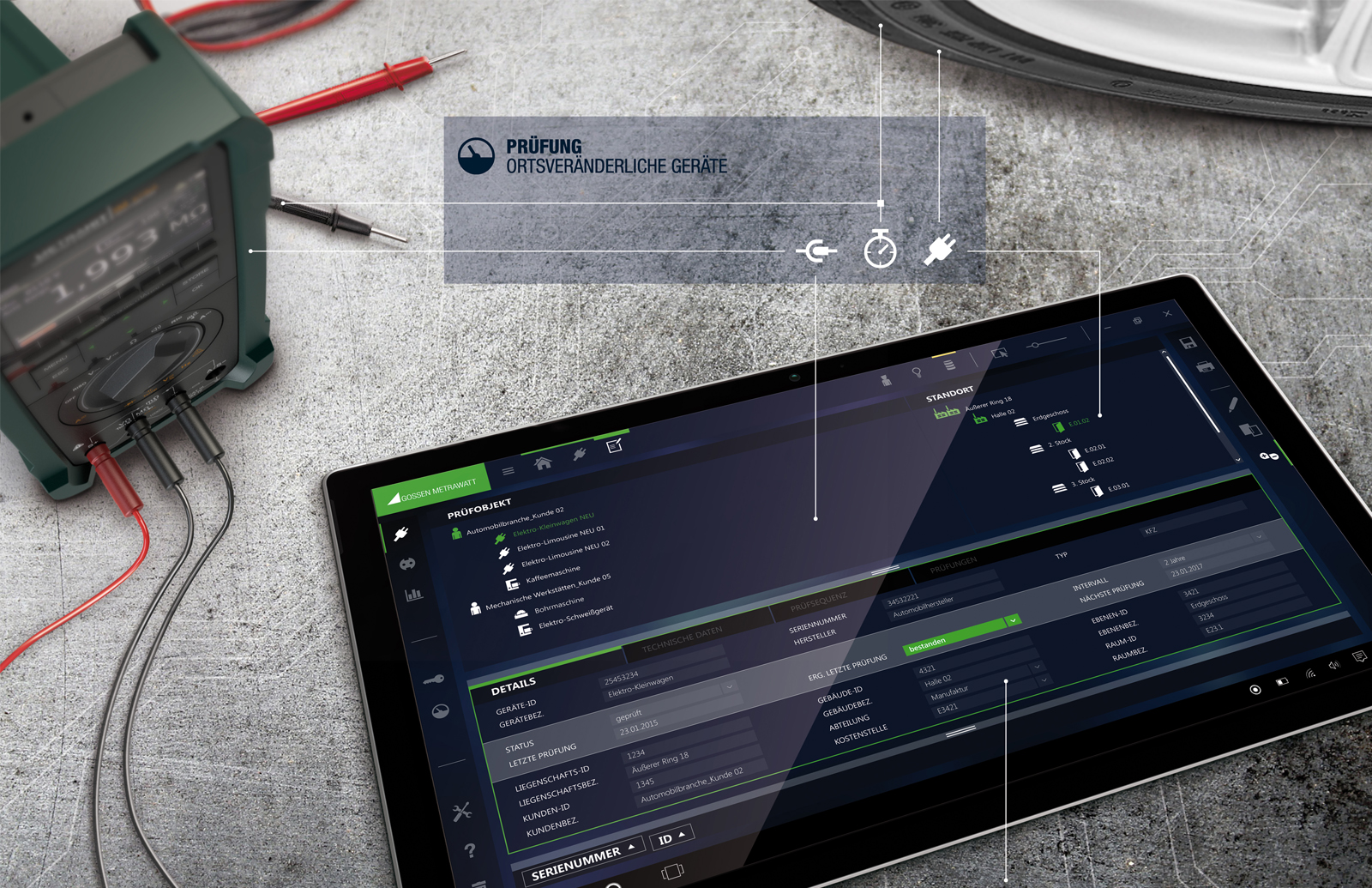 Interface design of logging software izytron for gossen metrawatt