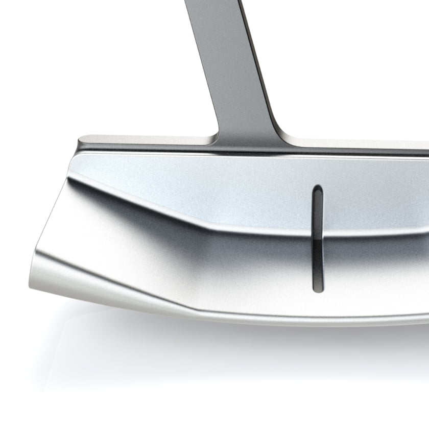 Rear view of the Lubbering Petersen GROOVIN' Putter in silver
