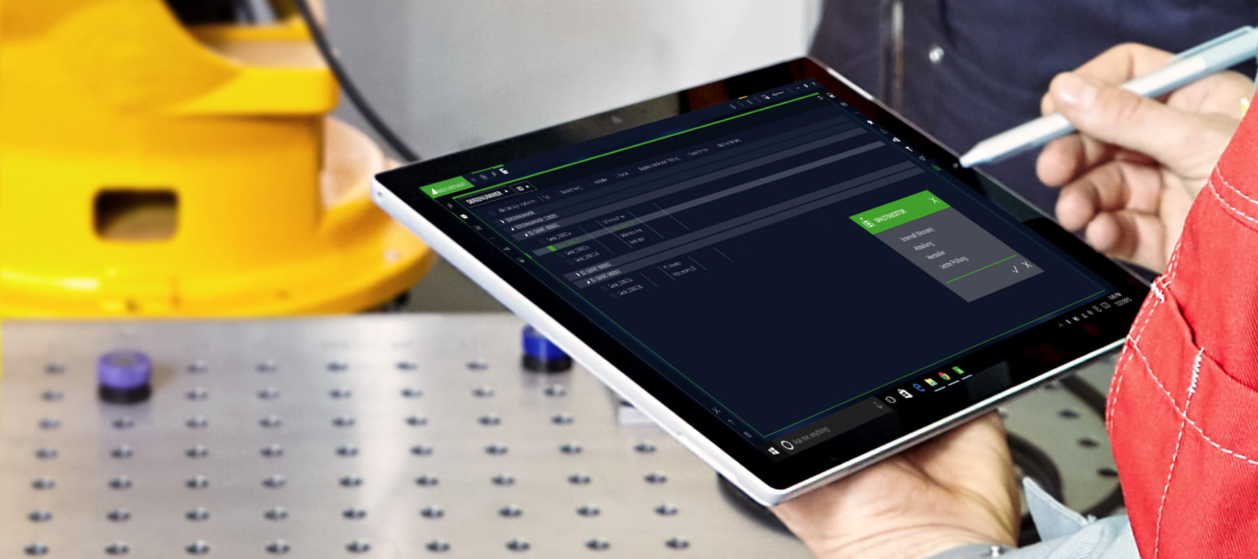 UI Design Beispiel: Touchscreen Steuerung für Analysesoftware